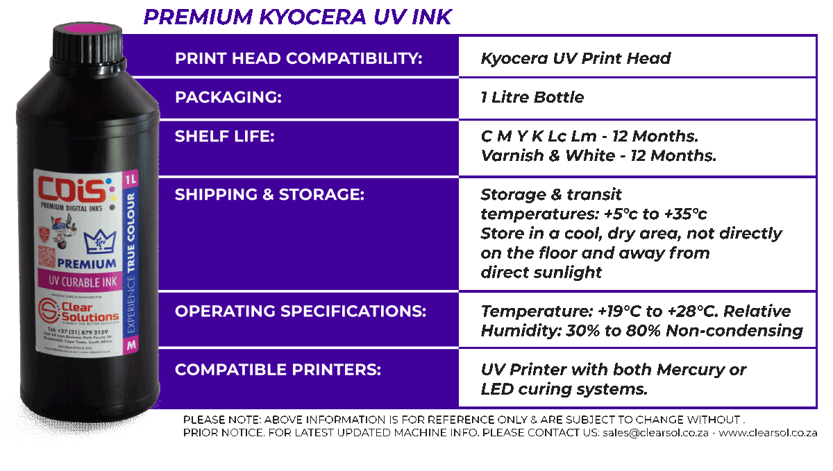 KYOCERA UV INKS