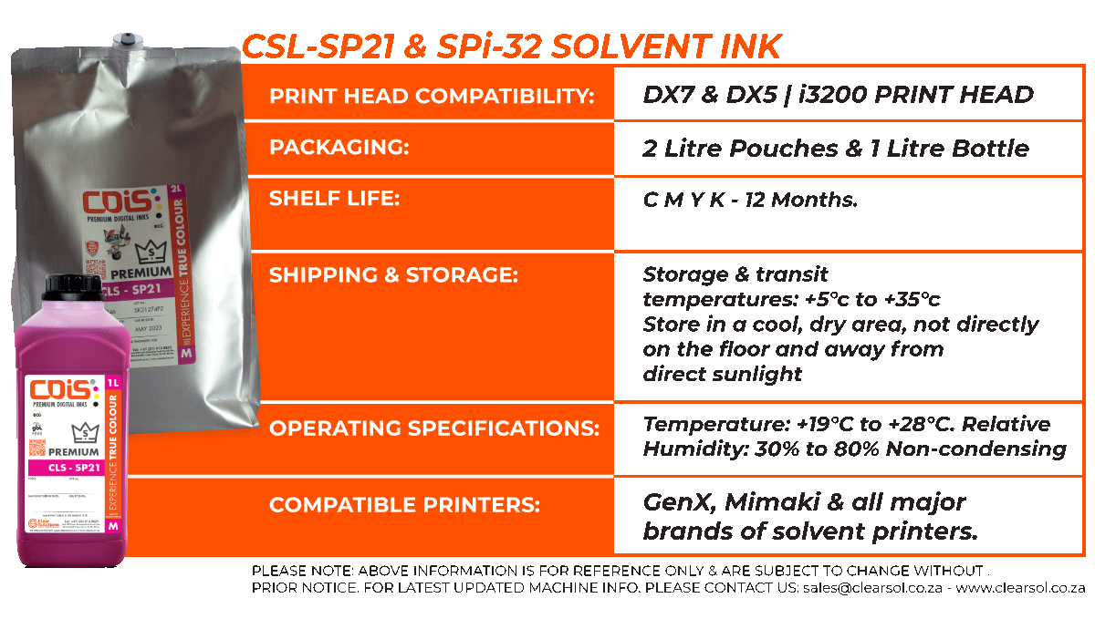SOLVENT SP21 INKS